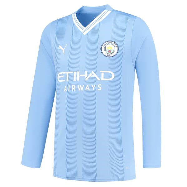 Tailandia Camiseta Manchester City Replica Primera Ropa ML 2023/24